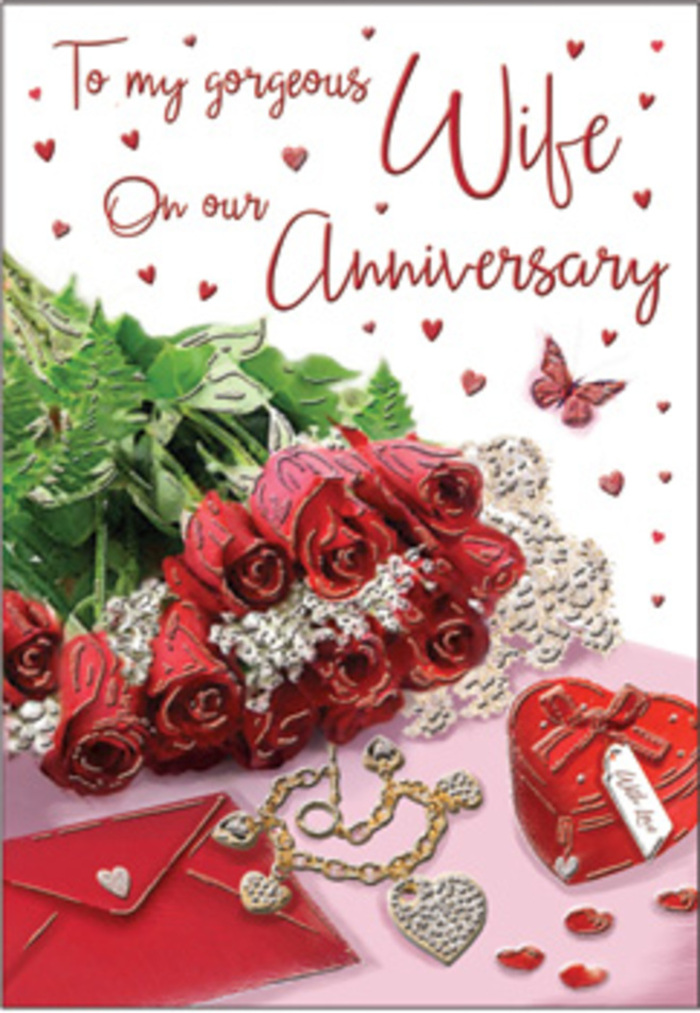The image shows a richly detailed anniversary card styled with the care of a florist preparing a special order for delivery across Lea Bridge. Central to the composition is a tight bouquet of red roses, each flower perfectly shaped, with petals that curl inwards like tiny satin scrolls. Their deep, passionate red is intensified by the surrounding greenery, a mix of soft leaves that frame the blooms without overwhelming them, evoking the gentle greenery along the River Lea on a mild evening. Resting close by are a sleek envelope and an elegantly printed card, its flowing script partially visible and suggestive of personal, handwritten vows. A heart-shaped trinket box and a fine piece of jewellery glimmer on the surface, their reflective finishes catching glints of light like the last rays of sunset over Lea Bridge. Scattered around them, miniature heart motifs in various shades of red and pink create a sense of joyful celebration, while a single butterfly illustration seems to hover above, adding a whisper of whimsy and renewal. The background is softly luminous, almost pearlescent, giving the impression that the objects float within a pool of light. Textures shift from the velour-like softness of the rose petals to the smooth sheen of metal and the crisp feel of high-quality card stock. The overall effect is one of intimate romance, as if the card captures a cherished moment when flowers, keepsakes, and a simple message come together to honour an anniversary quietly celebrated at home somewhere off Lea Bridge Road.