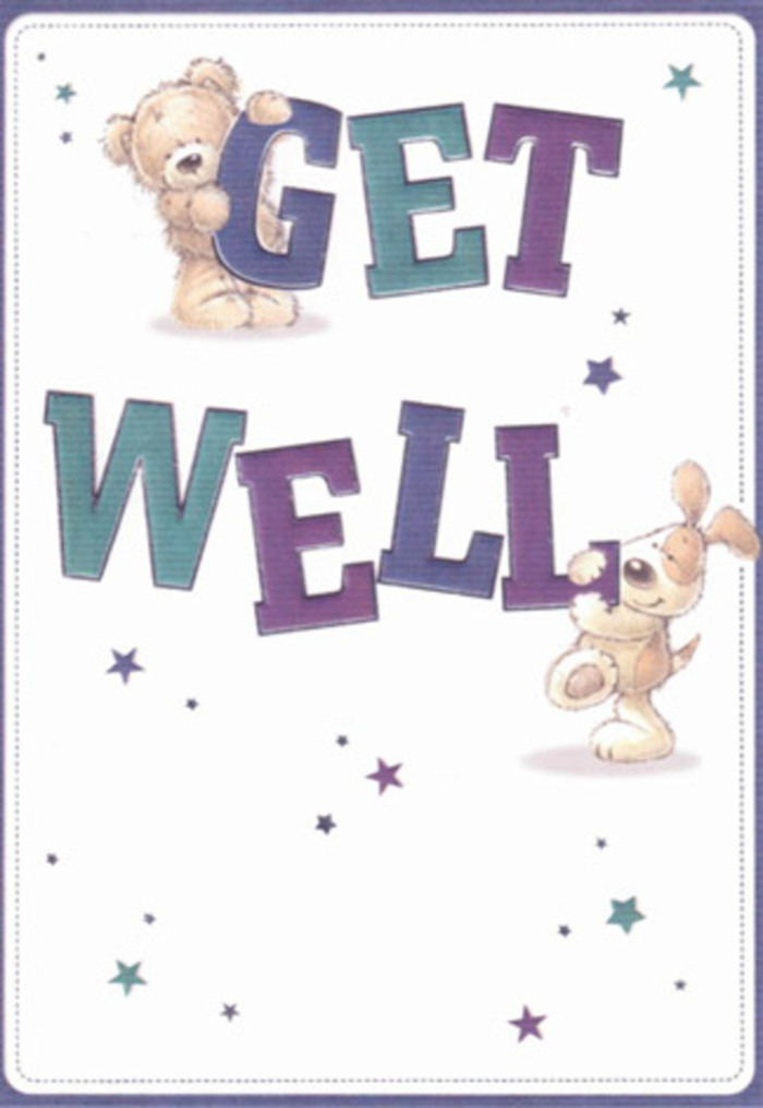 A visual celebration of healing, this get well card radiates gentle encouragement, made tangible through charming artwork that features a fluffy bear and a playful puppy. Their friendship is expressed in every detail-from the bear's inviting, downy fur to the puppy's velvety, swingy ears-capturing the kind of comfort one finds in familiar neighbourhood walks near River Lea or after a stop at a local Lea Bridge bakery. Around them, a constellation of soft blue, lavender, and purple stars floats in the air, carrying a sense of good wishes drifting through the community. Bold, exuberant typography in purples and aquas lends a cheerful stability to the design, grounding it with optimism that feels fitting for those in need of a morale boost. The tactile brushwork brings each character to life, creating a scene that feels as heartfelt and sincere as a lovingly prepared bouquet. Imagine this card paired with a fresh, calming arrangement delivered to a neighbour recovering on Church Road; together, they would offer not just a message, but a feeling of honest care and lightness. The atmosphere is bright, sincere, and nurturing-a perfect reflection of the positivity and heartfelt support that Lea Bridge residents are known for sharing.